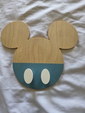 Disney | Wooden Mouse Silhouette Hook in Natural Wood